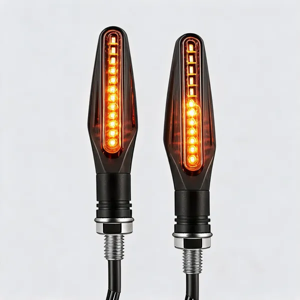 Grandbiker_Original_Waterproof_Flexible_Rubber_9_Led_K.T.M_Style_Indicators_SMD_High_Bright_Universal_for_All_Bikes_Models_Turn_Signal_Lights_Motorcycle_Amber,_Set_of_4_(Yellow)_-_Pack_of_2