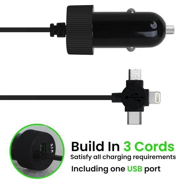 Grandbiker_Quick_Car_Charger_3A_Super-Fast_car_Charger_with_3_in_1_Cable_1.2m_USB_Port_Qualcomm_3.0_Car_Charger_Adapter,_for_All_Devices_(Car_Charger_3_in_1)