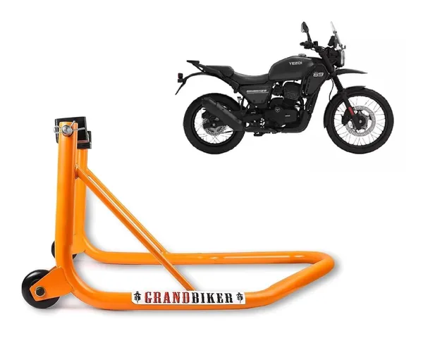 Grandbiker_Rear_Universal_Wheel_Paddock_Stand_Extra_Strong_with_Swing_Arm_Rest_for_y.e.z.d.i_Adventure_(Orange)