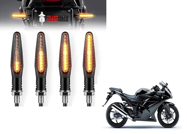 Grandbiker_Original_Waterproof_Flexible_Rubber_9_Led_K.T.M_Style_Indicators_SMD_High_Bright_Compatible_for_N.i.n.j.a_250R_Turn_Signal_Lights_Motorcycle_Amber,_Set_of_4