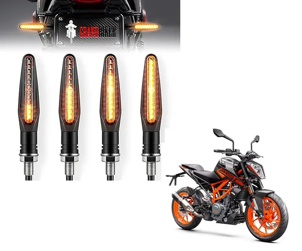 Grandbiker_Original_Waterproof_Flexible_Rubber_9_Led_K.T.M_Style_Indicators_SMD_High_Bright_Compatible_for_D.u.k.e_250_Turn_Signal_Lights_Motorcycle_Amber,_Set_of_4