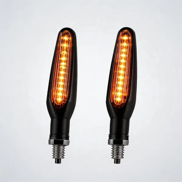 Grandbiker_Original_Waterproof_Flexible_Rubber_9_Led_K.T.M_Style_Indicators_SMD_High_Bright_Compatible_for_S.p.l.e.n.d.o.r_P.l.u.s_Turn_Signal_Lights_Motorcycle_Amber,_Set_of_4_-_Pack_of_2