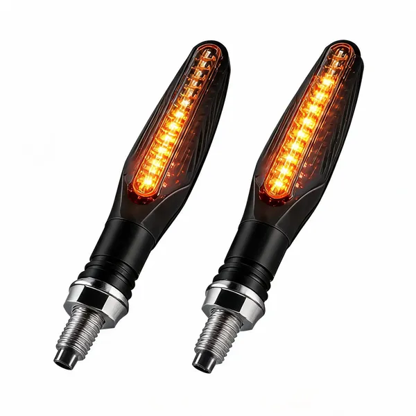 Grandbiker_Original_Waterproof_Flexible_Rubber_9_Led_K.T.M_Style_Indicators_SMD_High_Bright_Compatible_for_A.p.a.c.h.e_R.T.R_160_4V_Turn_Signal_Lights_Motorcycle_Amber,_Set_of_4_-_Pack_of_2