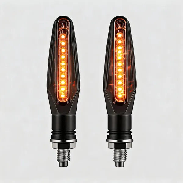 Grandbiker_Original_Waterproof_Flexible_Rubber_9_Led_K.T.M_Style_Indicators_SMD_High_Bright_Compatible_for_A.p.a.c.h.e_R.T.R_160_4V_Turn_Signal_Lights_Motorcycle_Amber,_Set_of_4_-_Pack_of_2