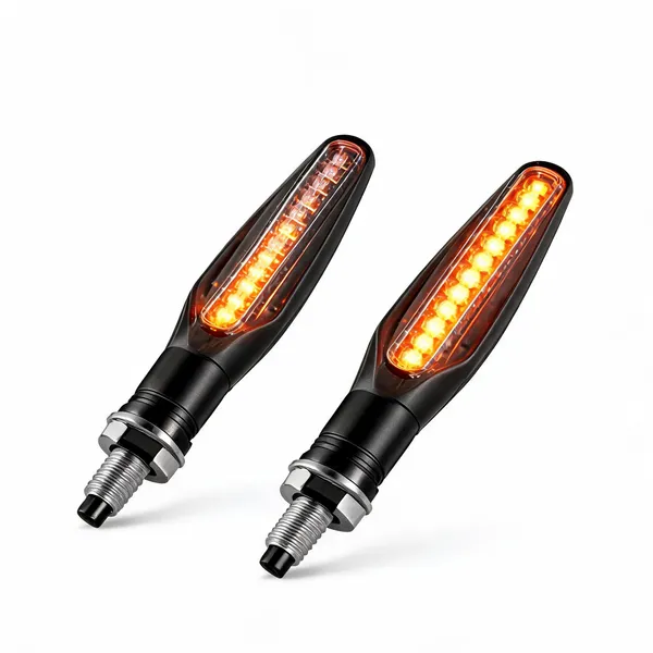 Grandbiker_Original_Waterproof_Flexible_Rubber_9_Led_K.T.M_Style_Indicators_SMD_High_Bright_Compatible_for_Y.a.m.a.h.a_F.Z_S_F.I_(V_2.0)_Turn_Signal_Lights_Motorcycle_Amber,_Set_of_4_-_Pack_of_2