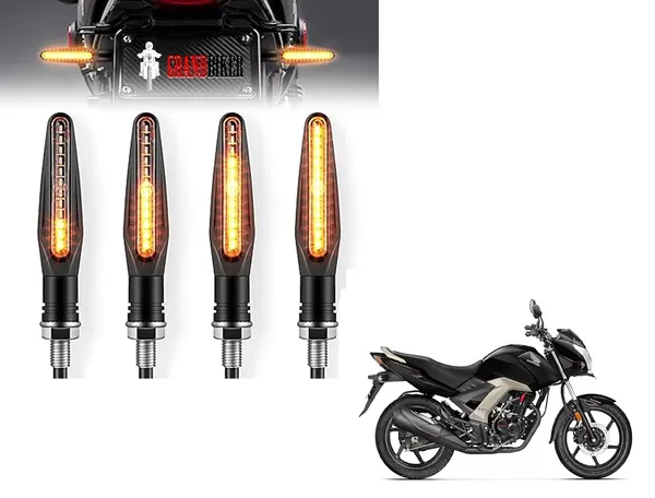 Grandbiker_Original_Waterproof_Flexible_Rubber_9_Led_K.T.M_Style_Indicators_SMD_High_Bright_Compatible_for_H.o.n.d.a_C.B_U.n.i.c.o.r.n_160_Turn_Signal_Lights_Motorcycle_Amber,_Set_of_4