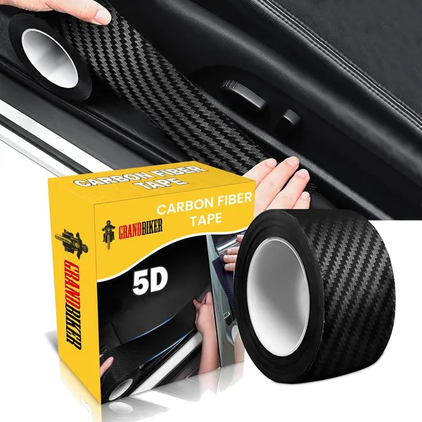 Grandbiker_Anti_Scratch_Carbon_Fibre_Strip_Tape_for_Car_Door_Sill_Protector,_Edge,_Bumper_Protection_5_M_(Black_Texture)_(3)