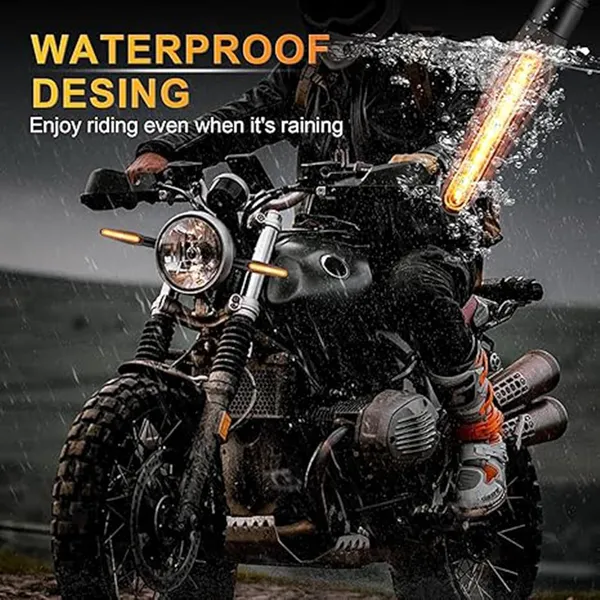 Grandbiker_Original_Waterproof_Flexible_Rubber_9_Led_K.T.M_Style_Indicators_SMD_High_Bright_Universal_for_All_Bikes_Models_Turn_Signal_Lights_Motorcycle_Amber,_Set_of_4_(Orange)