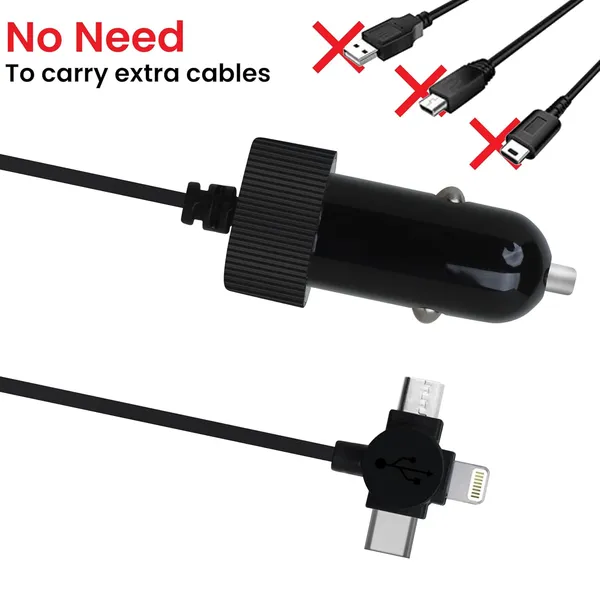 Grandbiker_Quick_Car_Charger_3A_Super-Fast_car_Charger_with_3_in_1_Cable_1.2m_USB_Port_Qualcomm_3.0_Car_Charger_Adapter,_for_All_Devices_(REV-Car_Charger_3_in_1)