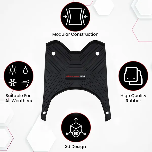 Grandbiker_Foot_Mat_Removeable_&_Washable_Floor_Board_Heavy_Duty_Foot_Mat_Floor_Board_Premium_Comfort_and_Durability/FootMat_Compatible_for_Activa_125_(BS4_&_BS6)