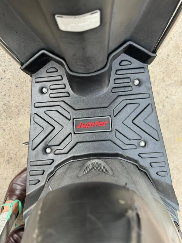 Grandbiker_Heavy_Duty_Foot_Mat_for_New_Juipter_125CC_(BS6),_Black,_42x43_cm,_Thermoplastic_Elastomer_(TPE),_Comfortable_&_Durable,_Removable_&_Washable,_All-Weather_Protection