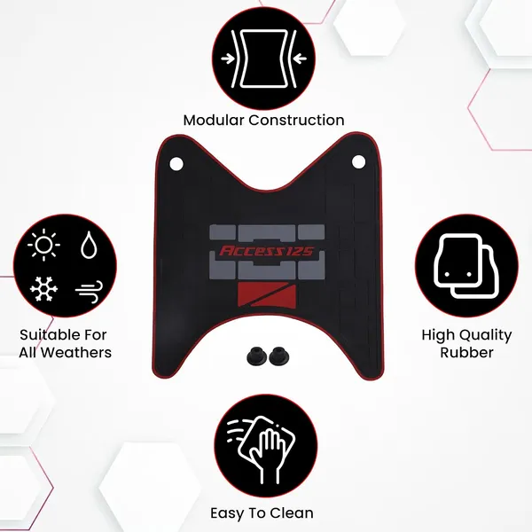 Grandbiker_PVC_Rubber_Scooter/Scooty_Floormat/Footmat_Compatible_for_Access_125_CC,_Durable_|_Waterproof_|_Anti-Slip_|_Easy_to_Clean_Protects_Floor