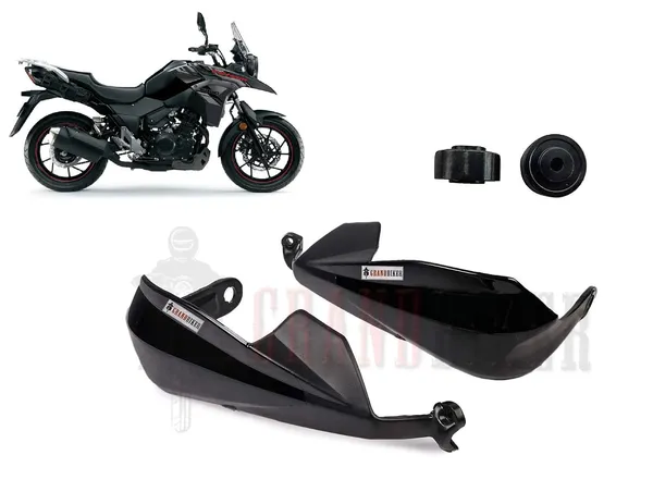 Grandbiker_Hand_Palm_Protector_Wind_Deflector_Lever_Protector/Unbreakable_Scratchproof_Handguard_for_V-Strom_250_(Black)