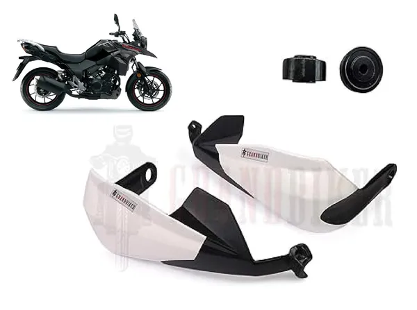 Grandbiker_Hand_Palm_Protector_Wind_Deflector_Lever_Protector/Unbreakable_Scratchproof_Handguard_for_V-Strom_250_(White)