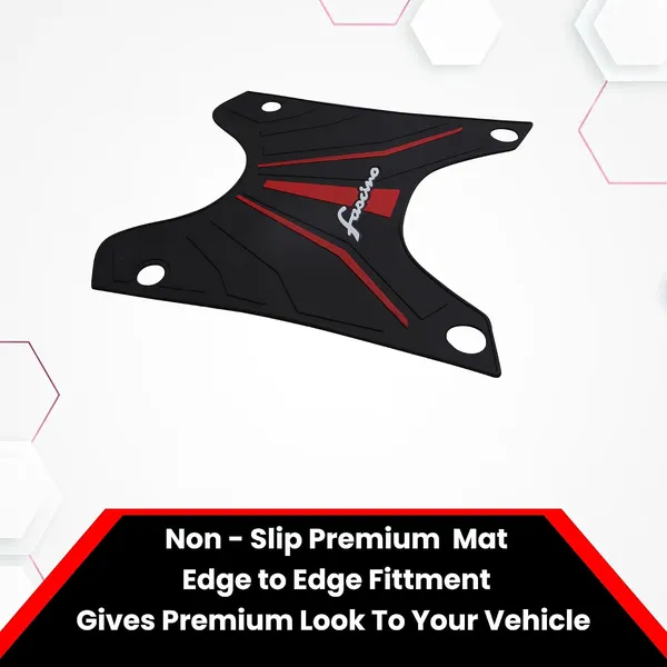 Grandbiker_PVC_Rubber_Floormat/Footmat_Durable_|_Anti-Slip_|_Easy_to_Clean_Compatible_for_Fascino_125_BS6_(Black_&_Red)_(2)