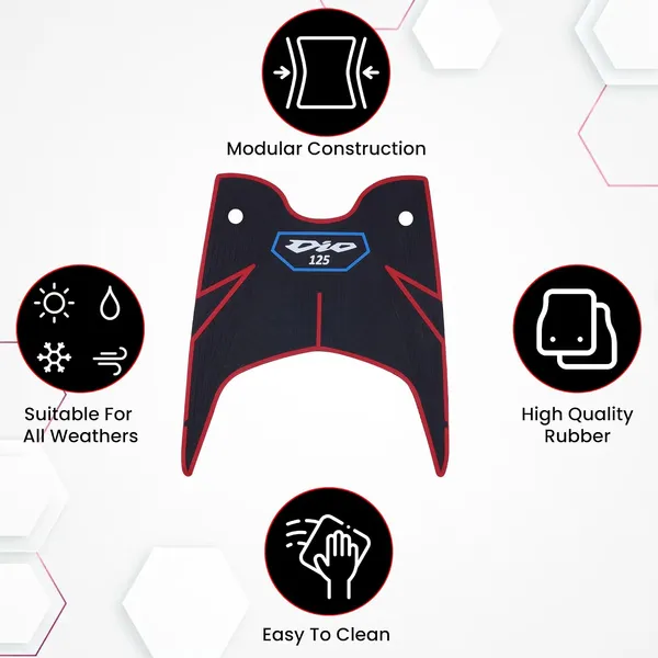 Grandbiker_Rubber_Foot_Mat_Compatible_with_Dio_125_BS6_(Black)_(1)