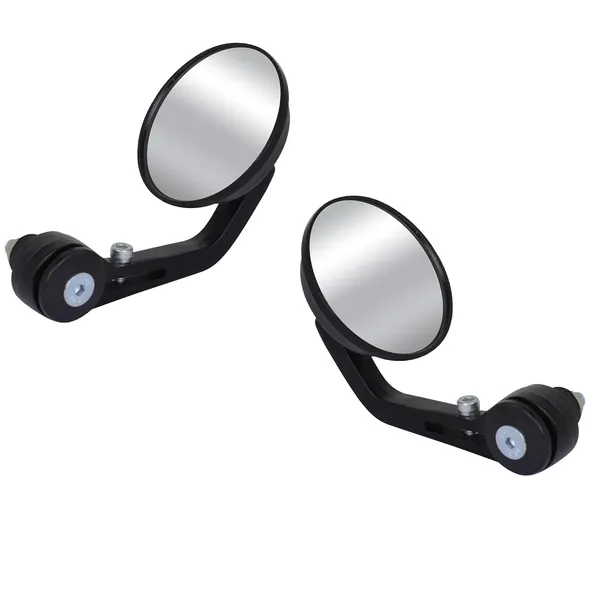 Grandbiker_Motorcycle_Bar_End_and_Rear_View_Battle_Mirror_for_Bike_Dominar_Pulsar_200_NS_RE_Classic_Thunderbird_Continental_GT/Duke_RC_/_R15_V3_V4_FZ/Ntorq_(Round_shape)