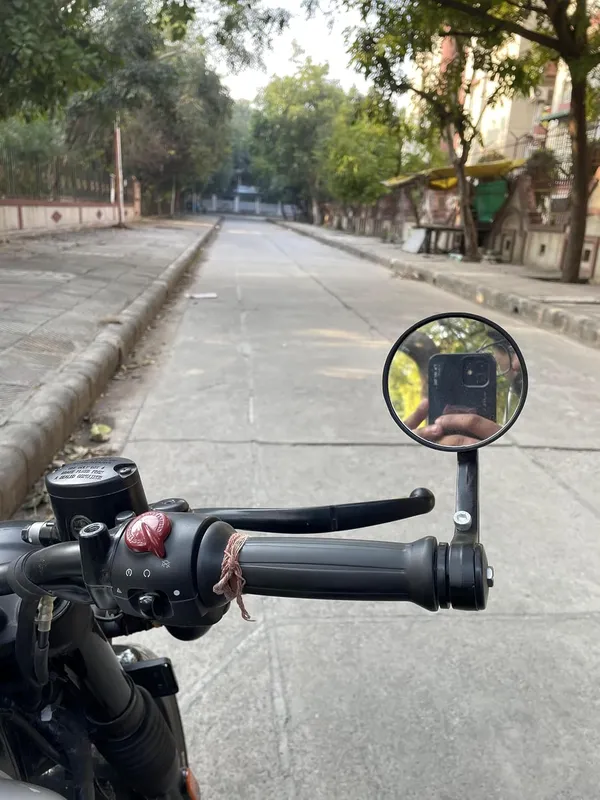 Grandbiker_Motorcycle_Bar_End_and_Rear_View_Battle_Mirror_for_Bike_Dominar_Pulsar_200_NS_RE_Classic_Thunderbird_Continental_GT/Duke_RC_/_R15_V3_V4_FZ/Ntorq_(Round_shape)