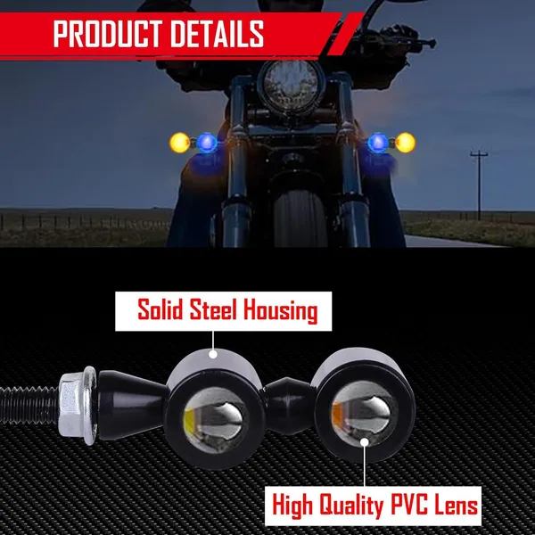 Grandbiker_Mini_Jet_Twins_Aluminum_Bullet_Shape_Turn_Signal_Lights_Indicator_lights_Double_Color_Universal_for_All_Bikes_Models_Turn_Signal_Lights_Motorcycle_Indicator_Light_Set_Of_2_(Blue/Orange)