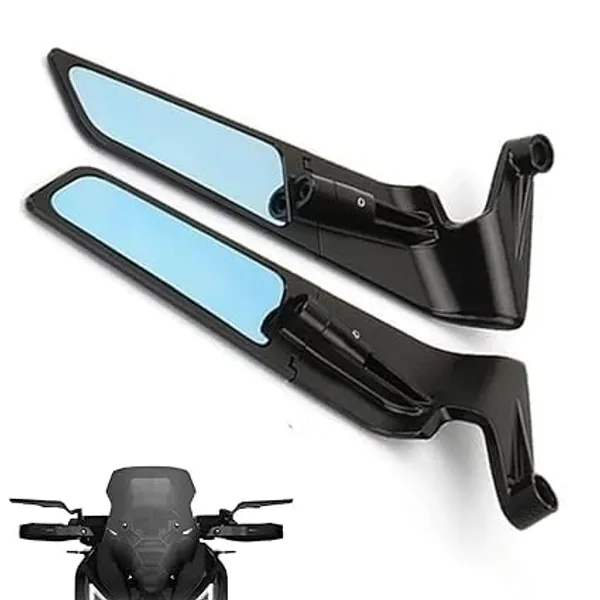 Grandbiker®_New_Bike_Mirror_Adjustable_Rotating_Rear_View_Stealth_Fin_Wings_Side_Mirrors_for_Benelli_DUKE-250-390_MT-15_Apache_200_4v_All_Street_Necked_Bikes_Accessory_(4)