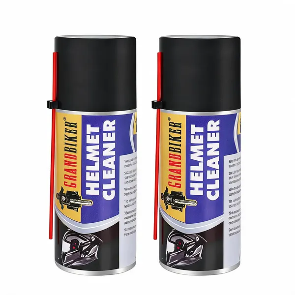 Grandbiker_Helmet_Cleaner_Spray_150ML_That_Removes_Dirt,_Silver-Based_Antibacterial_Disinfectant_Foam_Spray_For_Helmet_Interior_Pack_of_1_(White)_-_Pack_of_2