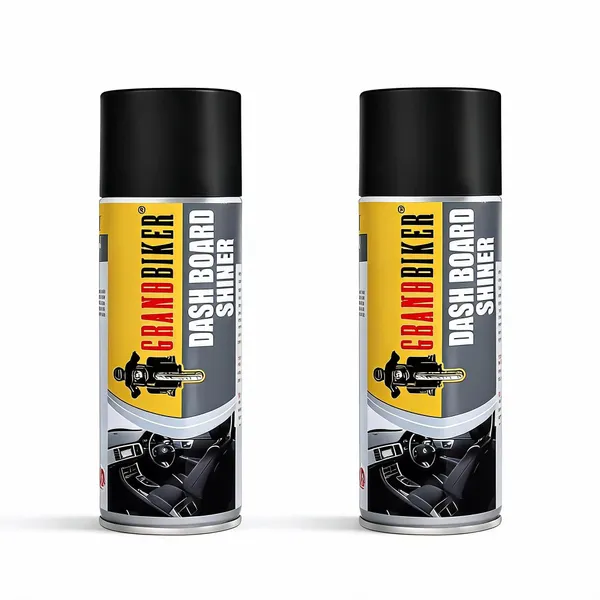 GrandbikerDashboard_&_Interior_Polish_Protectant_with_applicator_pad_for_Cars_&_Bikes,_Restores_Original_Look,_Long_Lasting,_Non_Greasy_500ML_(2)_-_Pack_of_2