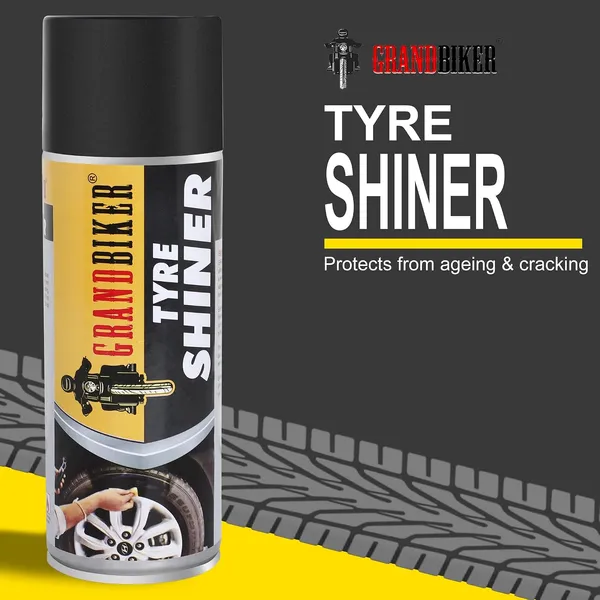 Grandbiker®_Tyre_shiner_Polish_for_Cars_&_Bikes,Long_Lasting_Results,_for_Rubber,_Plastic_Parts,_Prevents_Premature_Ageing,_Dullness,_Non_Greasy:_500ML_(Black)