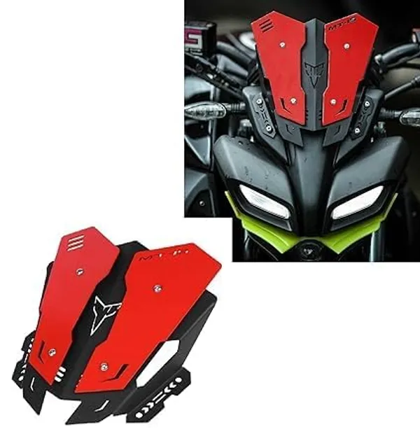 Grandbiker®_Metal_Visor_Windscreen_Wind_Deflector_Short_Visor_for_MT15_(2)