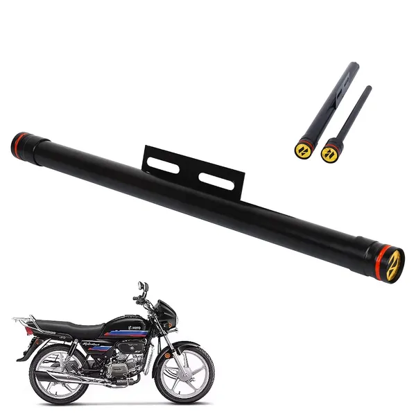 Grandbiker®_Bike_Heavy_Duty_Single_Rod_Open_Engine_Leg_Guard/Legguard_Crash_Safety_Bar_Bat_Black_Compatible_with_Super_Splendor_(01)