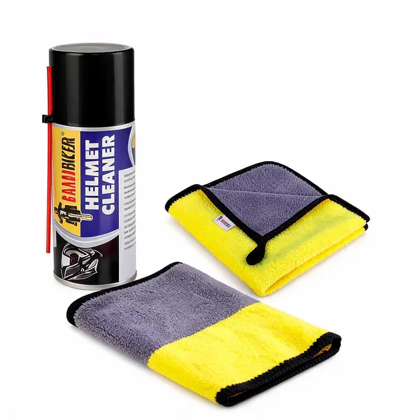 Grandbiker_Helmet_Cleaner_Spray_150ML_That_Removes_Dirt,_with_1_Microfiber_Cloth_for_Car-600_GSM,_Soft_Ultra_Absorption_Kitchen_Cleaning_Pack_of_2_(02)_-_Pack_of_2