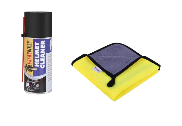 Grandbiker®_Helmet_Cleaner_Spray_150ML_That_Removes_Dirt,_with_1_Microfiber_Cloth_for_Car-600_GSM,_Soft_Ultra_Absorption_Kitchen_Cleaning_Pack_of_2_(02)