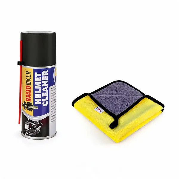 Grandbiker_Helmet_Cleaner_Spray_150ML_That_Removes_Dirt,_with_1_Microfiber_Cloth_for_Car-600_GSM,_Soft_Ultra_Absorption_Kitchen_Cleaning_Pack_of_2_(2)_-_Pack_of_2