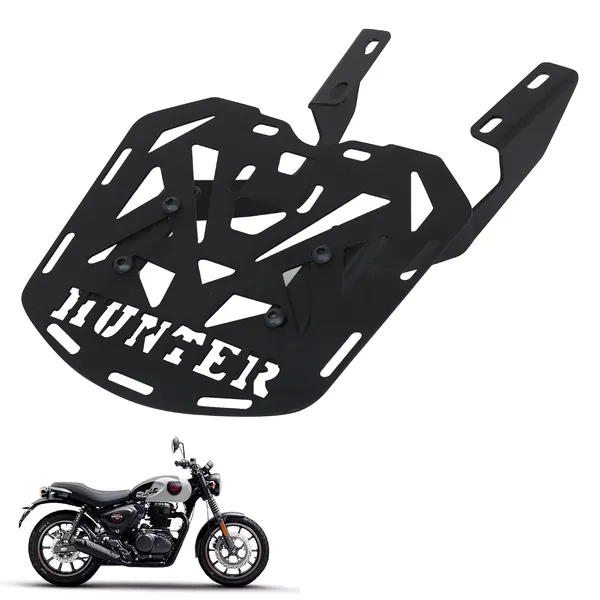 Grandbiker®_Black_Trail_Expedition_Top_Carrier/Luggage_Rack_Suitable_for_Hunter_350