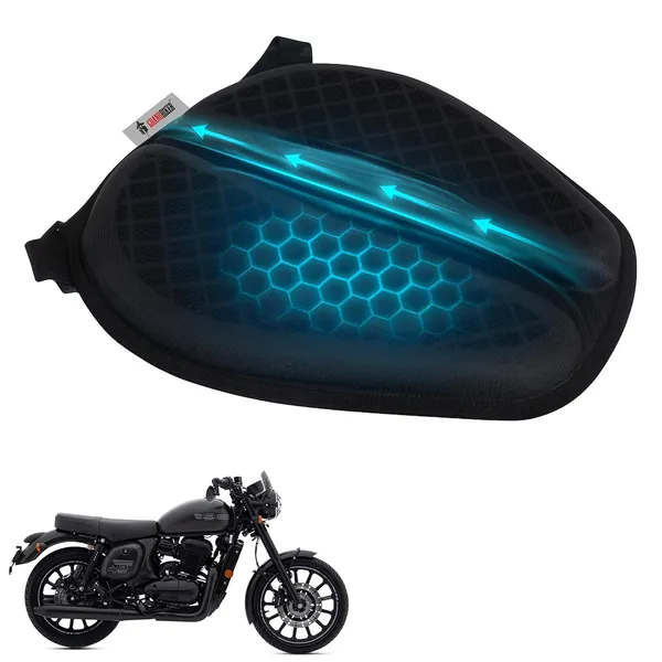 Grandbiker®_Gel_Air_Seat_Cushion_|_3D_Honeycomb_Gel_Structure_Cover_for_Long_Rides_|_Detachable_Cover_|_Lumbar_Support_|_Breathable_|_Durable_Design_for_J.a.w.a_350