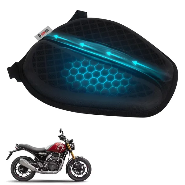 Grandbiker®_Gel_Air_Seat_Cushion_|_3D_Honeycomb_Gel_Structure_Cover_for_Long_Rides_|_Detachable_Cover_|_Lumbar_Support_|_Breathable_|_Durable_Design_for_T.r.i.u.m.p.h