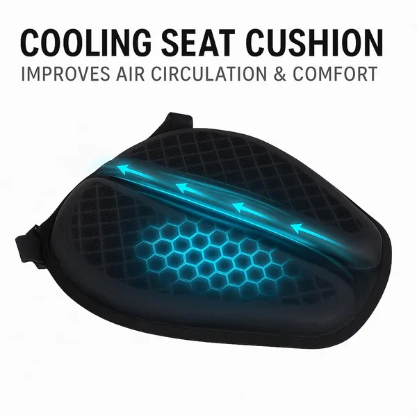 Grandbiker®_Gel_Air_Seat_Cushion_|_3D_Honeycomb_Gel_Structure_Cover_for_Long_Rides_|_Detachable_Cover_|_Lumbar_Support_|_Breathable_|_Durable_Design_for_T.r.i.u.m.p.h