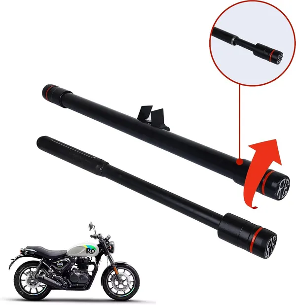Grandbiker®_Baseball_Leg_Guard_Dual_Rod_for_Hunter_350_Bike_and_Engine_Guard