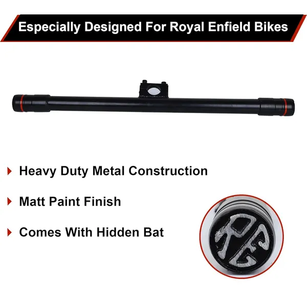 Grandbiker®_Leg_Guard_Single_Rod_with_Heavy_Open_Baseball_Bat_for_Standard_350_BS3_(Black)