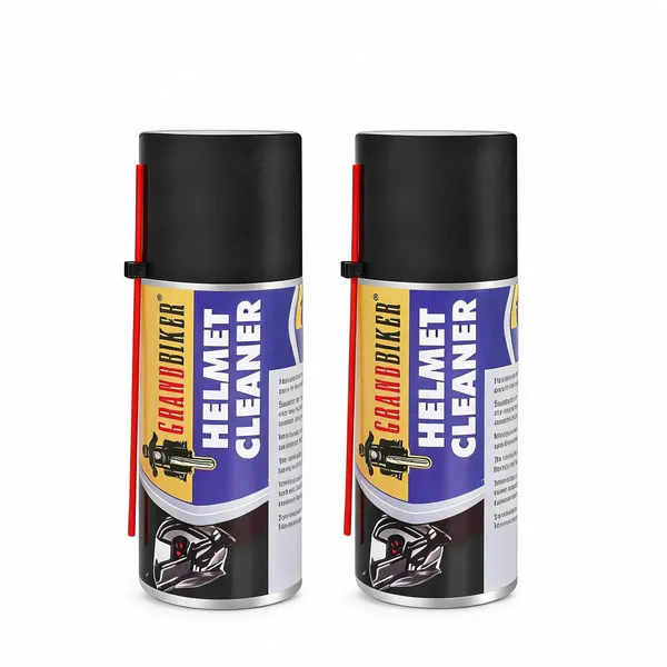 Grandbiker_Helmet_Cleaner_Spray_150ML_That_Removes_Dirt,_Silver-Based_Antibacterial_Disinfectant_Foam_Spray_For_Helmet_Interior_Pack_of_1_(Black)_-_Pack_of_2