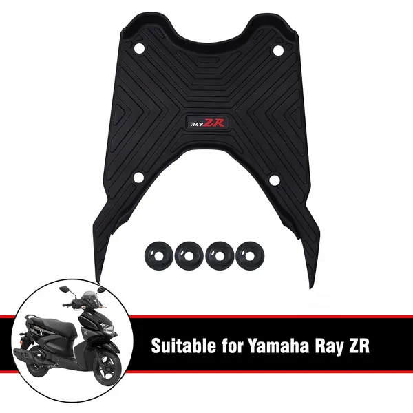 Grandbiker_Ray_ZR_125_Accessories_|_Ray_ZR_125_Foot_Mat_|_Premium_7D_Foot/Floor_Mat_|_Washable_Anti_Slip_TPE_Scooter_Mat_|_Compatible_with_for_Use_in_Ray_ZR_(BS6)_-_[1_PC,_Black]