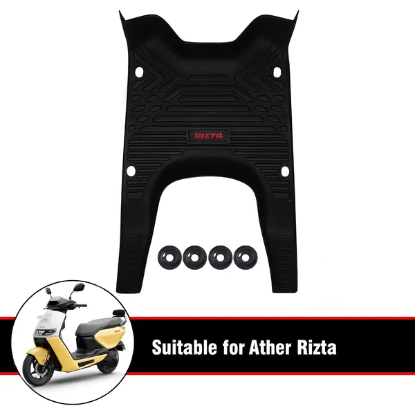 Grandbiker_Footmat_Compatible_for_Scooter/Scooty_Rizta_Waterproof_|_Durable_|_Anti-Slip_|_Easy_to_Clean_Protects_Floor_(Black)