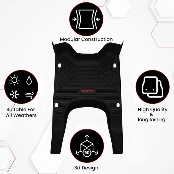 Grandbiker_Footmat_Compatible_for_Scooter/Scooty_Rizta_Waterproof_|_Durable_|_Anti-Slip_|_Easy_to_Clean_Protects_Floor_(Black)