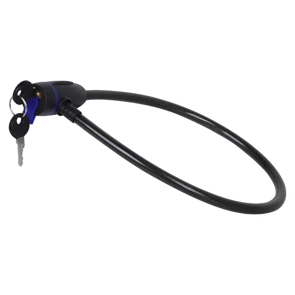 Grandbiker_Braided_Steel_Cable_Lock_with_Keys_–_0.65m_Long,_10mm_Thick_PVC_Coated_Cut-Resistant_Cable_|_Extra_Key_Included_|_Dust_Cover_Key_Slot_|_Anti-Theft_Cable_Lock