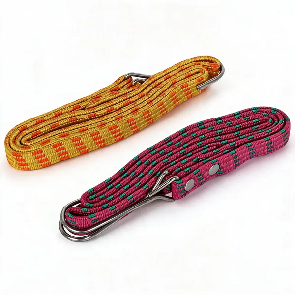 Grandbiker_Flat_Bungee_Cord_with_Heavy-Duty_Iron_Hooks_Super_Elastic_Rubber_Strap_with_Scratch-Resistant_Coating_(Multicolour,_22_*_22_*_7.5cm,_2,_Count,_2)_-_Pack_of_2