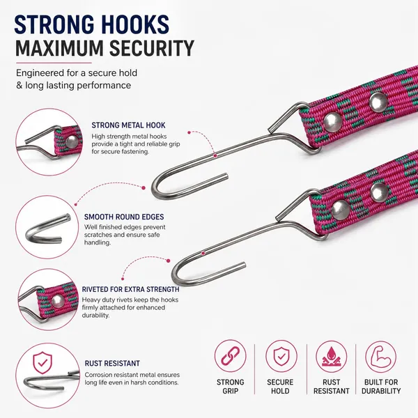 Grandbiker_Flat_Bungee_Cord_with_Heavy-Duty_Iron_Hooks_Super_Elastic_Rubber_Strap_with_Scratch-Resistant_Coating_(Multicolour,_22_*_22_*_7.5cm,_2,_Count,_2)