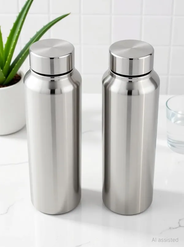 rajware_LEAN_Single_Wall_Leakproof_Water_Bottle–_Durable_&_Reusable_Bottle_for_Daily_Use_1000_ml_Stainless_Steel_Bottle_(Pack_of_2,_Silver)