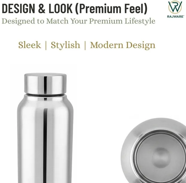 rajware_LEAN_Single_Wall_Leakproof_Water_Bottle–_Durable_&_Reusable_Bottle_for_Daily_Use_1000_ml_Stainless_Steel_Bottle_(Pack_of_6,_Silver)