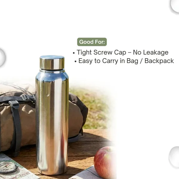 rajware_LEAN_Single_Wall_Leakproof_Water_Bottle–_Durable_&_Reusable_Bottle_for_Daily_Use_1000_ml_Stainless_Steel_Bottle_(Pack_of_6,_Silver)
