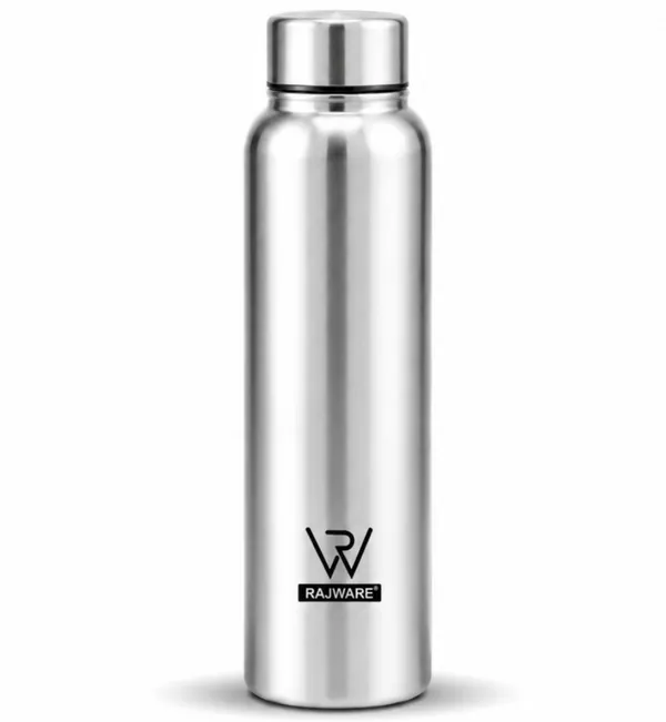 rajware_PORT_Single_Wall_Water_Bottle,_Capacity,_Matte_Finish_–_Silver_Color_1000_ml_Stainless_Steel_Bottle_(Pack_of_1,_Silver)