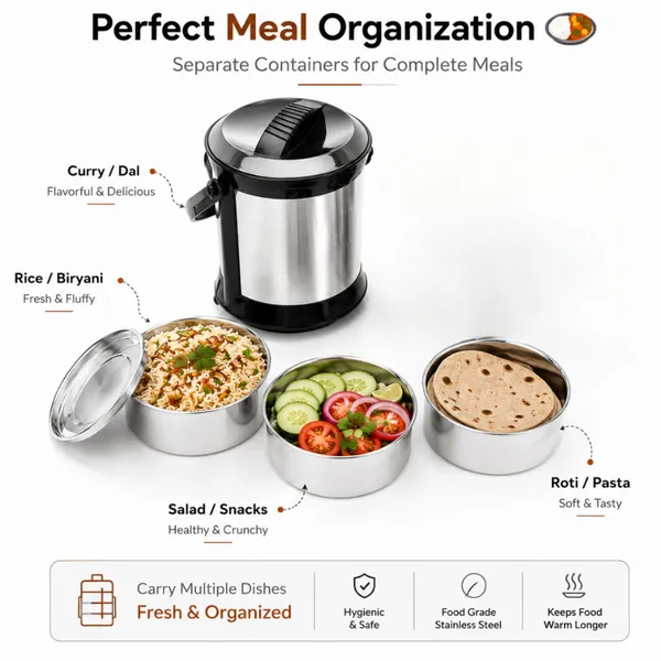 rajware_Insulated_Stainless_Steel_Lunch_Box:_Thermal_Food_Warmer_for_Office_and_Travel_3_Containers_Stainless_Steel_Office_Lunch_Box_(500_ml,_Microwave_Safe)_-_Set_Of_(3)